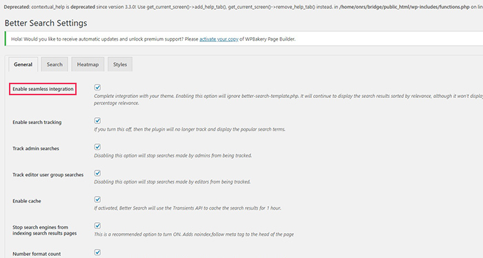 Better Search Settings