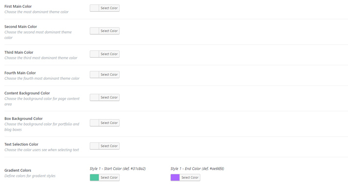 Customize the colors
