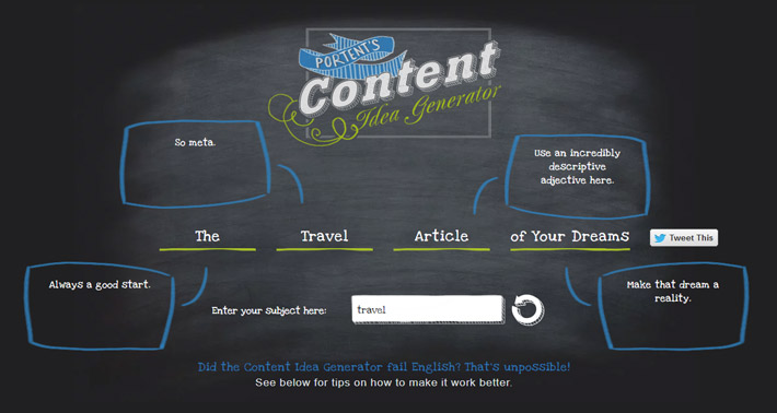 Portent’s Content Idea Generator