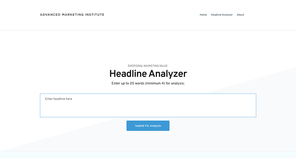 Emotional Marketing Value Headline Analyzer