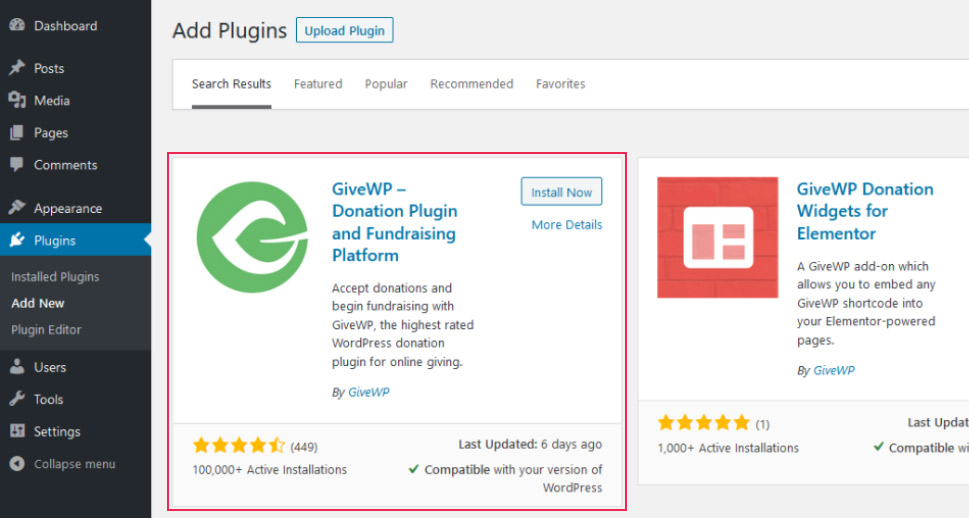 Installing and Setting Up GiveWP