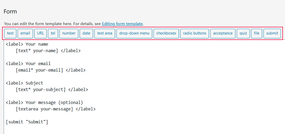 Contact Form 7 Fields