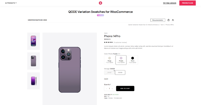 QODE Variation Swatches for WooCommerce